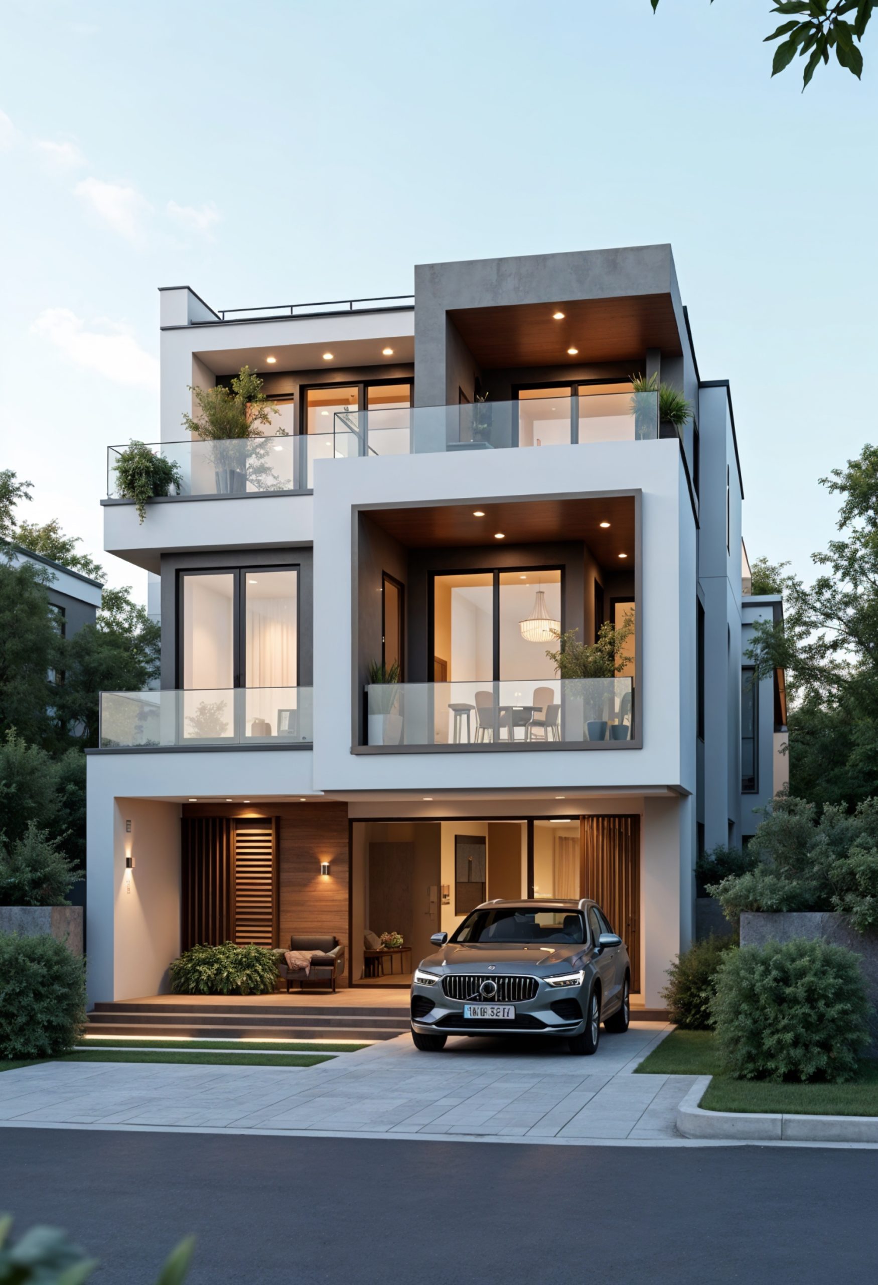 car-is-parked-front-house-with-car-parked-outside
